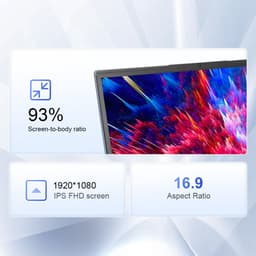 Ninkear 15.6" FHD IPS Touchscreen Laptop – 360° Flip 2-in-1 Convertible – AMD Ryzen 3 3200U – 16GB RAM – 512GB SSD – Windows 11 Pro – Dual-Band WiFi – Zilver — thumbnail 5