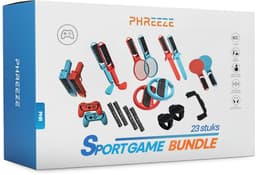 Phreeze 23 delige accessoire set geschikt voor Nintendo Switch accessoires - met stuur, sports accessoires, houder, grips, tafeltennis, zwaard, golf, voetbal, bowlen - Cadeau voor kerst, sinterklaas en verjaardag — thumbnail 2