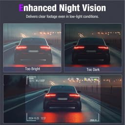 Dashcam 3-kanaals 1080P voor en binnen met auto — thumbnail 3