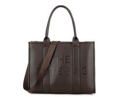 Damestas - The Tote Bag XL - Bruin - 39 x 31 cm - Laptop - Ipad - Schooltas - Akte tas - Rits - Vakken - Luxe voering.