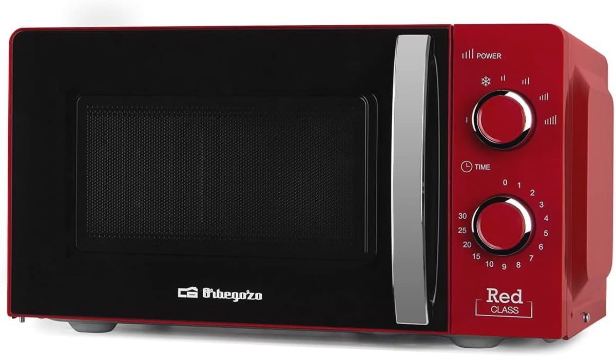Magnetron 20L Capaciteit met 6 Niveaus, Timer en Ontdooi Programma - 700W, Rood — afbeelding 1