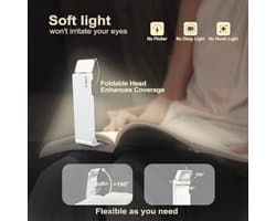 USB oplaadbare leeslamp met dimbare helderheid - Opvouwbare LED boeklamp voor in bed