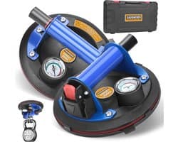 Set van 2 Zuiglifters voor Glas en Tegels - Draagkracht tot 360 kg - Metalen Handgreep