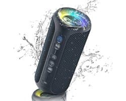 Draagbare Bluetooth-luidspreker 40 W met LED-lamp en IPX7 waterdicht - Draadloze luidspreker voor buiten met lange batterijduur