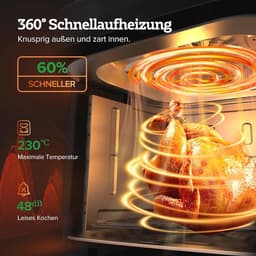 1700W 6.5L Airfryer met Slimme Probe Thermometer - 8-in-1 Kookmodi en Snelle Verwarming tot 230℃ — thumbnail 4