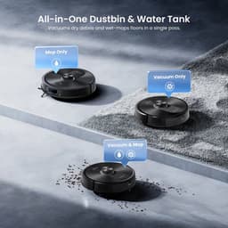 Proscenic Q10 robotstofzuiger combineert stofzuigen en dweilen in één apparaat: 8000 Pa zuigkracht, 200 minuten/230 m² accuduur, LiDAR, obstakeldetectie, bedienbaar via Alexa, Siri en Apple Watch, geschikt voor harde vloeren en tapijten. — thumbnail 5