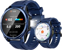 DOOGEE Anywise W1 Pro -Militair smartwatch-AI spraakbesturing-5ATM-Dual band GPS-Offline kaarten-170 sportmodi-1,43 inch AMOLED-Fitnesstracker-Bellen en gebeld worden-18 dagen extra lange batterijduur-Zaklamp-Geschikt voor Android en iPhone — thumbnail 1