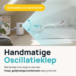 MOA Mobiele Airco - 7.000 BTU - 3-in-1 - Met Afstandbediening - Tot 22m² - Airconditioner met Ontvochtigingsfunctie - Raamafdichtingskit - Wit — thumbnail 8