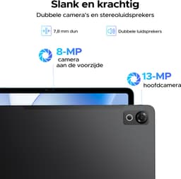 Aorlym P12 - Tablet - 48 GB RAM (8+40 GB) - 128 GB ROM (2TB/TF) - 12 inch 2K 120 Hz IPS - Android 16 - 10000 mAh /18 W - T7280 OctaCore - Dubbele camera - WiFi 5 - Bluetooth - Face ID - Toetsenbord - Stylus meegeleverd - Zwart — thumbnail 4