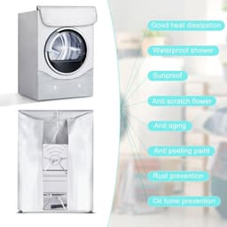 Allecta - Waterdichte Beschermhoes voor Wasmachine en Droger - Afdekking Binnenshuis - Stofdicht - Huishoudartikelen - Wasmachine Accessoires — thumbnail 3