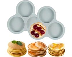 Oneay 2-delige set - Siliconen ovenvormen voor airfryers, antiaanbakvormen voor hamburgerbroodjes, ronde eiervormen voor ontbijtsandwiches, taarten en cakes