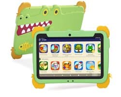 C Idea KinderTablet 10 Inch - KinderTablet - Groen - Android 15.0 - 64GB - 4GB RAM - 10000 mAh Batterij - Quad Core Processor - Met Smart Watch - Met Touchscreen Pen - Met Leuke Accessoires