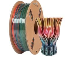 Zijdeachtig RGB PLA Filament voor 3D Printer - Multicolor Regenboog 1.75mm