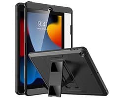 Stootvaste bescherming voor iPad 9e generatie, 8e generatie en 7e generatie met standaard en displaybescherming