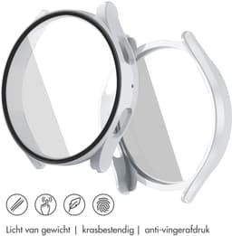 Screen protector - Geschikt voor Samsung Galaxy Watch 5 - 40 mm - Full Cover Hard Case / Beschermend Hoesje - Zilver — thumbnail 8