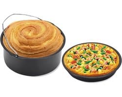 Ronde Bakvorm voor Airfryer en Oven - Taartvorm, Pizzaplaat en Bakemmer in Diverse Maten