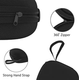 Compacte Hoofdtelefoontas voor Over-ear Hoofdtelefoons - Universele Beschermcase in Zwart — thumbnail 3