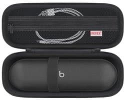 Draagtas voor Draadloze Bluetooth-luidspreker - Handige Tas met Extra Opbergzak voor Oplaadkabels, Zwart