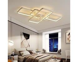 Moderne Plafondventilator met LED Verlichting en Afstandsbediening voor Woonkamer en Slaapkamer - Dimbaar 80W Wit 103CM
