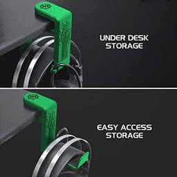 Hoofdtelefoon Hanger met 360 Graden Draaibare Arm - Onder Bureau Klem met Kabel Organizer - Universele Fit en Ruimtebesparend — thumbnail 4