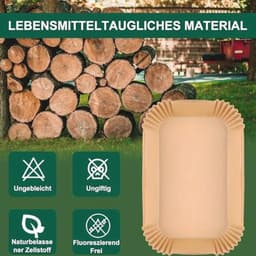 Papier voor heteluchtfriteuse - 100 vellen, geschikt voor 5-8 liter airfryers — thumbnail 7