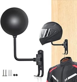 Helm Muurbevestiging voor Motor- en Fietshelmen - 180 Graden Rotatie met 2 Haken - Accessoires voor Jassen en Hoeden — thumbnail 1