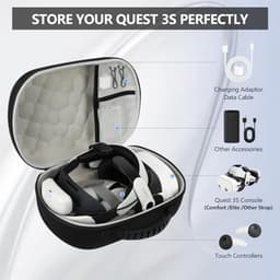 Draagtas voor MetaQuest 3S/3 - Harde en waterdichte opberghoes voor VR gaming headset — thumbnail 3