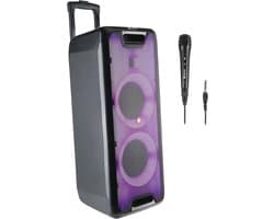 Krachtige Draagbare Bluetooth Speaker met Dubbele 8 inch Subwoofer en Microfoon - TWS Ondersteuning