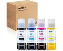 Navulinkt T522 (522) voor Ecotank Printers - Hoogwaardige, Kosteneffectieve Inktflessen