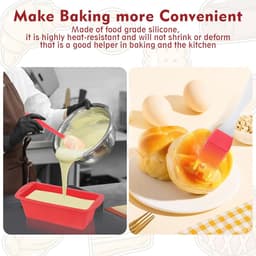 Rechthoekige siliconen bakvormset 4 stuks - Ideaal voor taarten en brood bakken in de airfryer — thumbnail 2