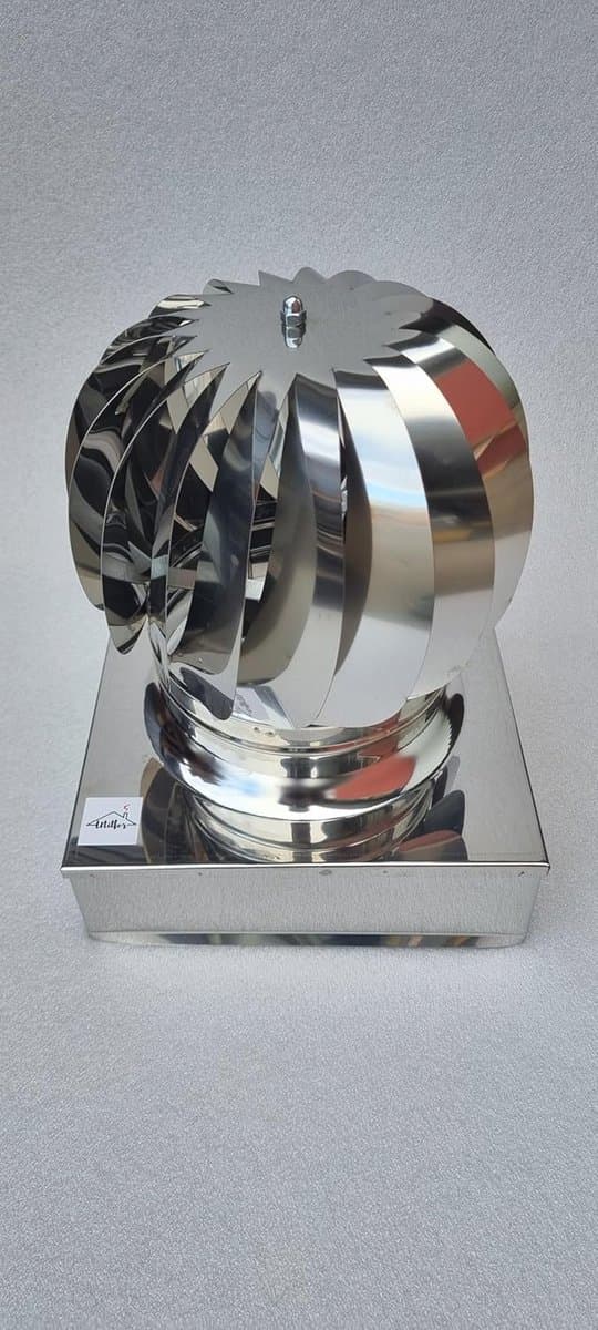 Vloerzuiger vierkant voor open haard - Draaibaar roestvrij staal 27 x 27 cm — afbeelding 1