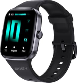 Evy24 Smartwatch - Smartwatch Dames en Heren - Stappenteller - Hartslagmeter - Slaapmonitor - Multisport - Geschikt voor Android en iOS - Zwart — thumbnail 2