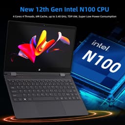 GMR - YOGA 360° Laptop - 14 Inch Full HD Touchscreen + Stylus - Intel N100 - 16GB DDR4 RAM - 512GB SSD - Windows 11 voor Thuis, Office en Studie Notebook — thumbnail 3