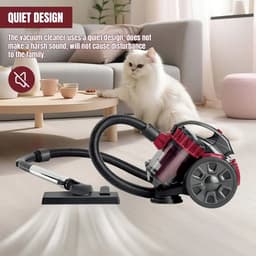 Aafinity Stofzuiger - Stofzuiger zonder zak - 2600 W - Stofopvangbeker van 1.5 Liter - Met snoer tot 5 meter - Rood met zwart — thumbnail 5