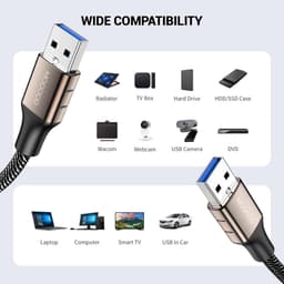 USB 3.0 A naar A Kabel - Hoge Snelheidsoverdracht voor Externe Harde Schijven en USB Apparaten — thumbnail 3