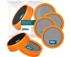Sillar, set 4 filters voor stofzuiger, wasbaar stofzuigerfilter, vervanging FC8009 / CP0948, geschikt voor steelstofzuiger Philips SpeedPro 5000, 5000 AQUA