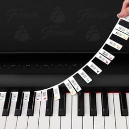 Finesse Siliconen Toetsenwijzer - Piano Stickers - Herbruikbaar Zonder Lijmresten - 32/37/49/54/61/88 — thumbnail 1