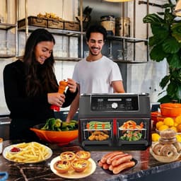 AF400EU Heteluchtfriteuse, grillrooster met 4 spiesen, airfryer-frame, 304 roestvrij staal, stoomrek, multifunctionele airfryer-accessoires, compatibel met de meeste heteluchtfriteuses AF300EU — thumbnail 3