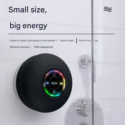 Grote zuignap waterdichte Bluetooth-luidspreker met LED-licht, waterdichte badkamer Bluetooth-luidspreker, draagbare Bluetooth-luidspreker — thumbnail 4