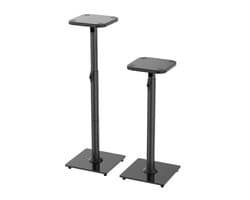 Luidsprekerstandaard - 2 stuks - verstelbaar 72-95 cm - zwart