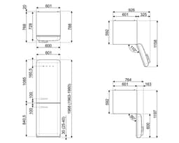 Smeg FAB32RBE5 - Koel- en vriescombinatie - Scharnier rechts - Blauw — thumbnail 4