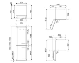 Smeg FAB32LSV5 - Koel- en vriescombinatie - Scharnier links - Zilver — thumbnail 3