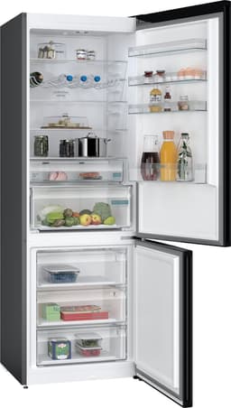 Siemens KG49NXXCF - iQ300 - Koelkast - Koel-vriescombinatie - Energielabel C - Total No Frost Nooit meer ontdooien - Zwart - hyperFresh ruimte voor groente en fruit - superKoelen functie — thumbnail 5