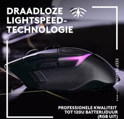 Logitech G502 X Plus - Draadloze Gaming Muis - Rechtshandig - Optisch - RGB - Zwart — thumbnail 3