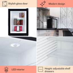Brooklyn 42 mini-koelkast glazen deur led verlichting — thumbnail 8