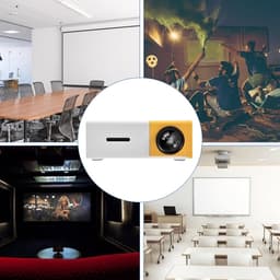 Mini Beamer - Input tot 1080P - Projector - Mini Projector - HDMI - USB - Wit / Geel - Draagbaar - Ingebouwde speaker — thumbnail 4