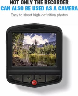 TechU™ Dashcam Voor en Achter Camera – M09 – Dashboardcamera – Full HD 1080P – 140° Wijdhoeklens – 2.4” Scherm – Parkeermodus – Looprecording – Bewegingssensor – G-sensor – Nachtvisie – 16G ROM + 1G RAM - voor auto — thumbnail 3