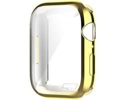 Watch case screenprotector - hoesje - geschikt voor Apple Watch Series 7/8/9 - 45 mm - goud