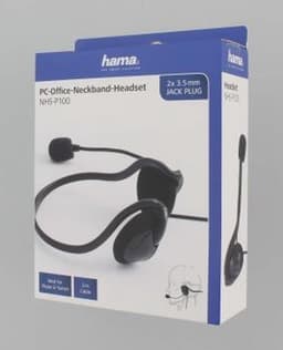 PC-Office-headset NHS-P100' met nekband, stereo, zwart — thumbnail 10