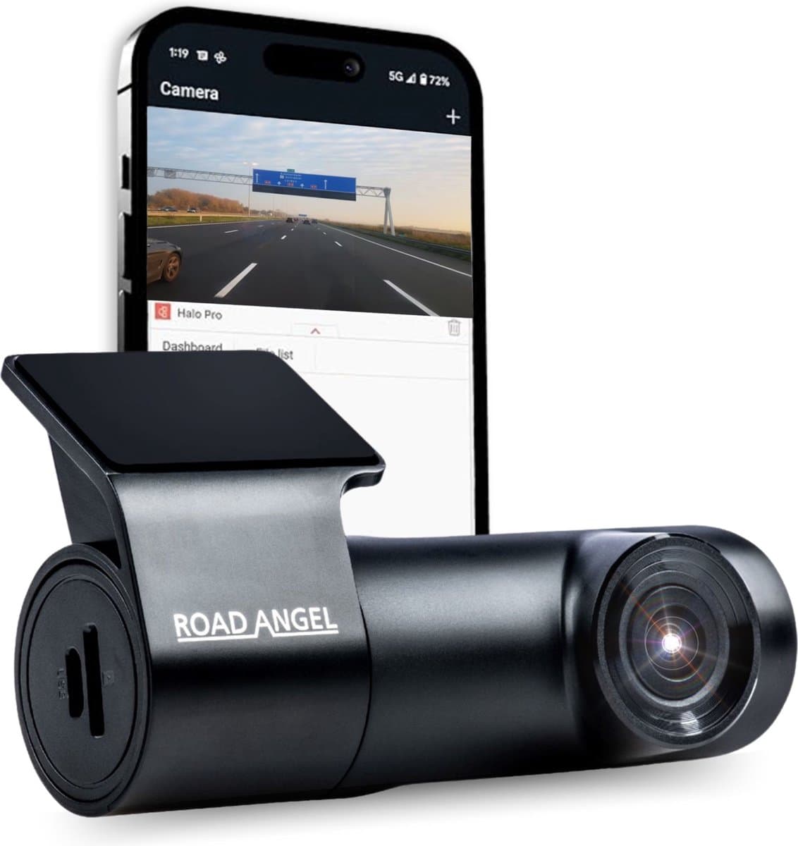 Road Angel Halo Start Dashcam voor Auto - Met Wifi - Compacte Autocamera - 1080p Full HD - Looprecording - Nachtzicht - beeldstabilisatie — afbeelding 1